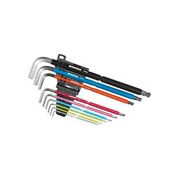 PROTECO imbus sada 9-dílná s kuličkou na klipu, barevné značení, 42.09-2001