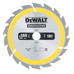 DeWalt DT1933 pílový kotúč 165*20mm, 18z, pre rýchle rezy