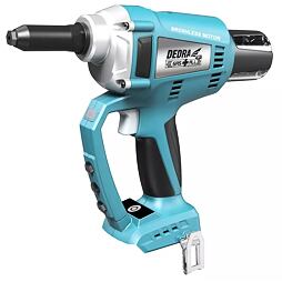 DEDRA aku nýtovačka bezuhlíková 18V, 2,4-5,0mm nýty, 10kN, bez baterie, DED7155