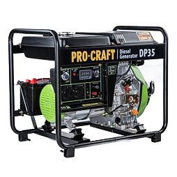 PROCRAFT DP35 elektrocentrála dieselová 230V, max.výkon 3,3kW, trvalý výkon 3kW, nádrž 12,5l