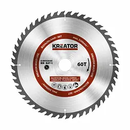 KREATOR pílový kotúč univerzálny, Al, Cu, PH, drevo, 254*30mm, 60z, redukčné krúžky KRT020505