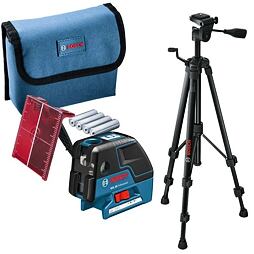 BOSCH GCL 25 set křížového laseru se stativem BT150, 4*AA 0601066B01