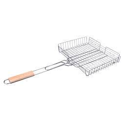 BBQ koš grilovací 67*32*26*6cm, Cr ocel, 3 výšky nastavení, 40230