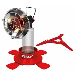 DEDRA plynový kempingový ohřívač na kartuši 7/16", piezo zapalování, 96g/h., 31A008