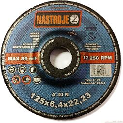NÁSTROJE CZ kotúč brúsny 125*6,4*22,2mm na nerez IM-4-125-6,4
