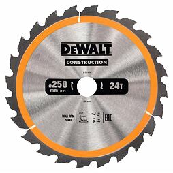 DeWalt DT1956 pílový kotúč 250/30mm 24WZ ATB +10° rýchly pozdĺžny rez
