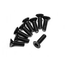 skrutka M2,5*10mm celozávit, imbusová zápustná hlava 90° 10.9 DIN7991