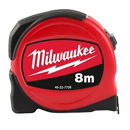 MILWAUKEE 48227708 zvinovací meter 8m, S8/25 SLIMLINE, trieda presnosti II.