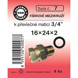 HARTMAN těsnění fíbrové 3/4" 16*24*2mm, sada č. 7