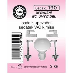 HARTMAN sada k upevnění sedátek WC-FS Q M8*75mm, sada č. 190