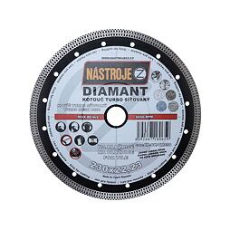 NÁSTROJE CZ diamantový kotúč TURBO sieťovaný 230*1,9*22,2mm, žula, dlažba, keramika IM-DK-TM230