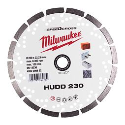 MILWAUKEE 4932399822 diamantový kotúč 230mm HUDD 230, segment 10mm, stredne a veľmi tvrdý materiál