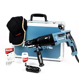 MAKITA HR2631FT13 kombinované kladivo SDS+, AVT, 800W, 2,4J, výmenné skľučovadlo, súprava vrtákov, A