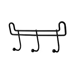 věšák 3 háčky, 16cm černý, 332723