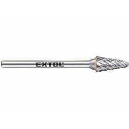 EXTOL INDUSTRIAL fréza karbidová kónická zakulacená 6*13mm, stopka 3mm, 8703883