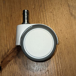 kolečko pro kancelářská křesla IKEA, 50mm, guma, dřík 10mm, bílé, 1ks