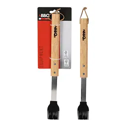 BBQ mašlovačka grilovací 37,6*4,2cm NEREZ, guma, dřevěná rukojeť, 387175
