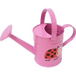 konvička zahradní dětská 1,6l, kovová, růžová, 1950487