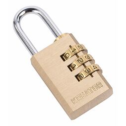 KREATOR zámok visiaci 40mm trojmístný kód KRT557010