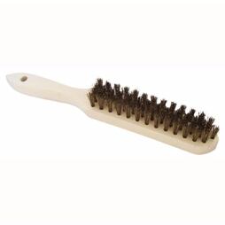 KART drôtená kefa BRONZ štvorradová drevená 434137