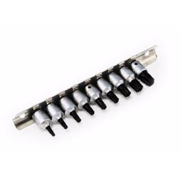 TRIUMF hlavice zástrčné 1/4" TORX Security TS10-TS50, vrtané, sada 9 dílů 100-00441