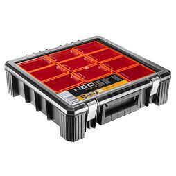 NEO TOOLS organizér 400*400*120mm, vyberateľné priehradky, 84-130