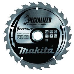 MAKITA B-62985 pílový kotúč Efficut 165*20mm 25Z vhodný na aku píly (old=B-62979)