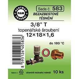HARTMAN těsnění bezasbestové 3/8" 12*18mm, sada č. 583