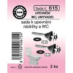HARTMAN sada k upevnění WC nádržky k záchodové míse, sada č. 615