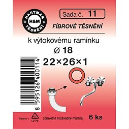 HARTMAN těsnění fíbrové k výtokovému ramínku, sada č. 11