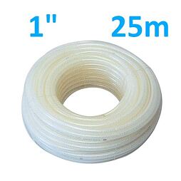 VALMON hadice 1123 1" (25/32mm) opletená čirá, balení 25m