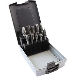 NÁSTROJE CZ súprava technických fréz na kov 10-dielna, dvojitý sek, VB020348116003