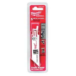 MILWAUKEE 48005181 pílky do chvostovky, Thin Kerf 100*14Tpi, kov, meď, hliník, nerez 5ks