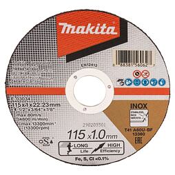 MAKITA E-03034 rezný kotúč 115*1*22,2mm NEREZ (old=B-12217,P-53001)