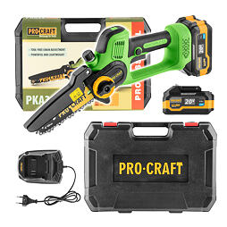 PROCRAFT PKA35 aku řetězová pilka 20V/4Ah, lišta 152mm, kufr