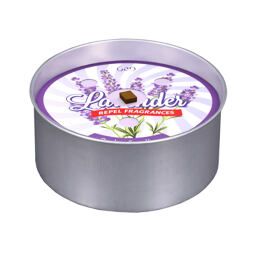 svíčka proti hmyzu LAVENDER plech, 170g, 10*5cm, hoří cca 8h, 92194st
