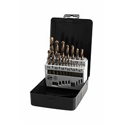 PROTECO sada vrtákov do kovu 1-10mm, 19 dielov, HSS Co5 DIN 338 45.04-2907-19