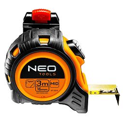 NEO TOOLS svinovací 3-metr, 16mm, autostop, držák na pásek, vysoce odolný 67-203