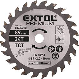 EXTOL PREMIUM kotúč pílový 89*1,0*10mm, HM 24Z 8893022D