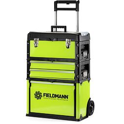 FIELDMANN FDN 4150 box na náradie kovový, výklopný + zásuvky, kolieska