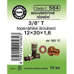 HARTMAN těsnění bezasbestové 3/8" 12*20mm, sada č. 584
