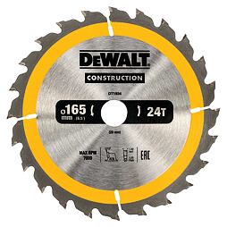 DeWalt DT1934 pílový kotúč 165*20mm, 24z, ATB 10°, univerzálny, tenké zuby