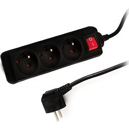 RETLUX RPC 20B kabel prodlužovací 230V, 3m/3Z, 3*1,0mm, WS, vypínač