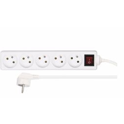 kabel 230V prodlužovací 10m, 5 zásuvek, vypínač P1510