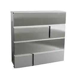 schránka poštovní BRICKS 370*370*105mm, NEREZ, 524105