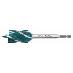 MAKITA E-26705 vrták do dřeva 32*165mm, čtyřbřitý, stopka šestihran 1/4" i pro rázové utahováky