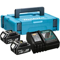 MAKITA 197494-9 set MAKPAC TYPE 1 + 2*BL1840 18V/4Ah + DC18RC old=196866-5