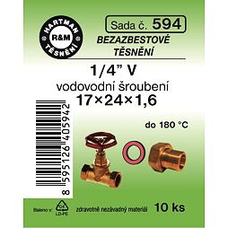 HARTMAN těsnění bezasbestové 1/4" 17*24mm, sada č. 594