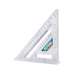TOTAL trojúhelník s dorazem, úhloměr, měřítko v palcích, 180*180mm, TMT61201