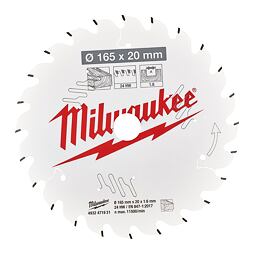 MILWAUKEE 4932471931 pílový kotúč 165*20*1,6mm, 24Z ATB